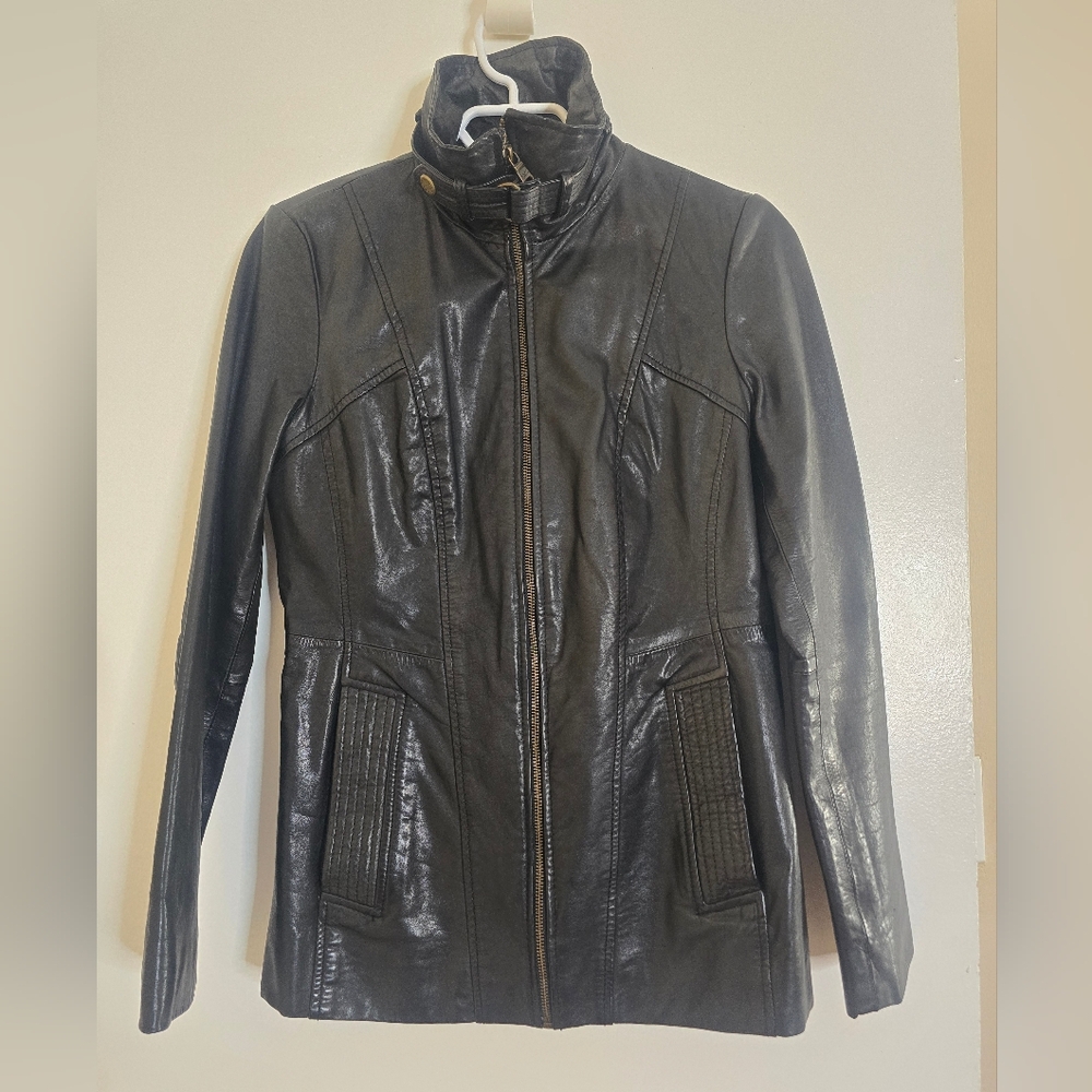 Marc New York Women's Black Leather Jacket